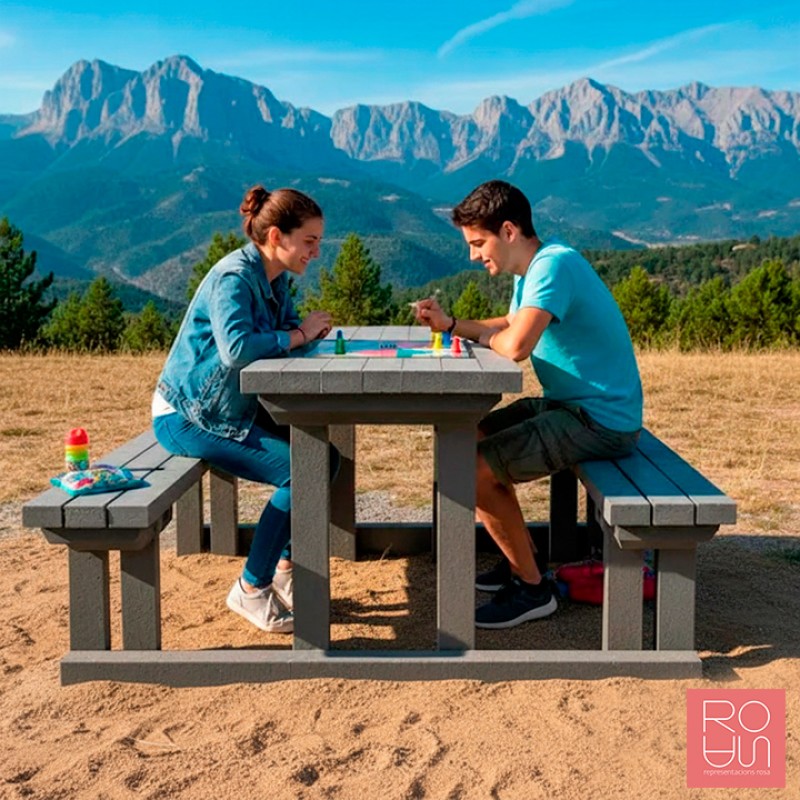 Taula de pícnic en plàstic reciclat Lisboa
